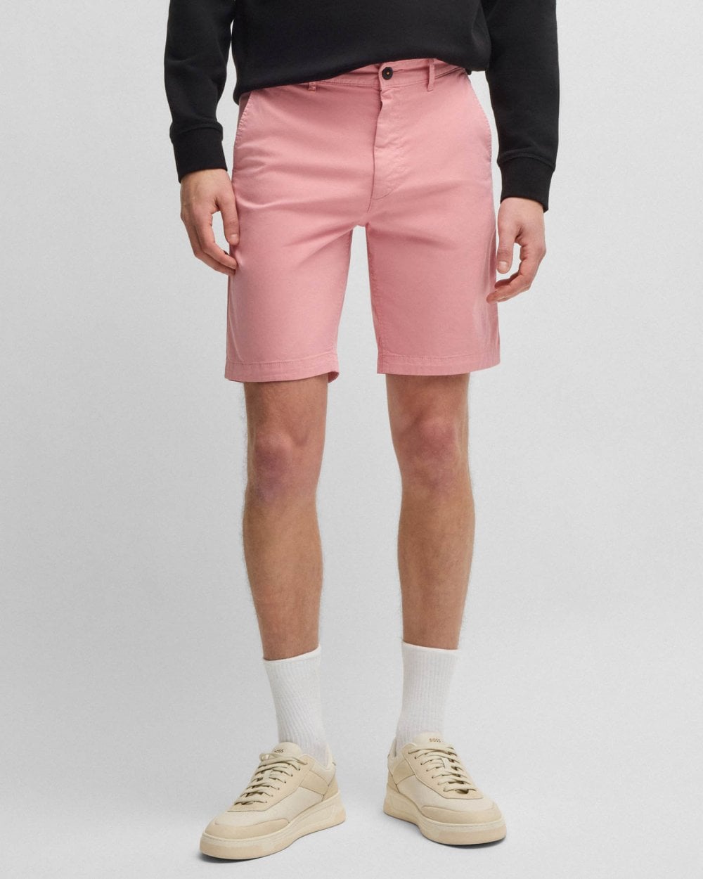 BOSS Orange Mens Slim Fit Chino Shorts in Stretch Cotton Twill