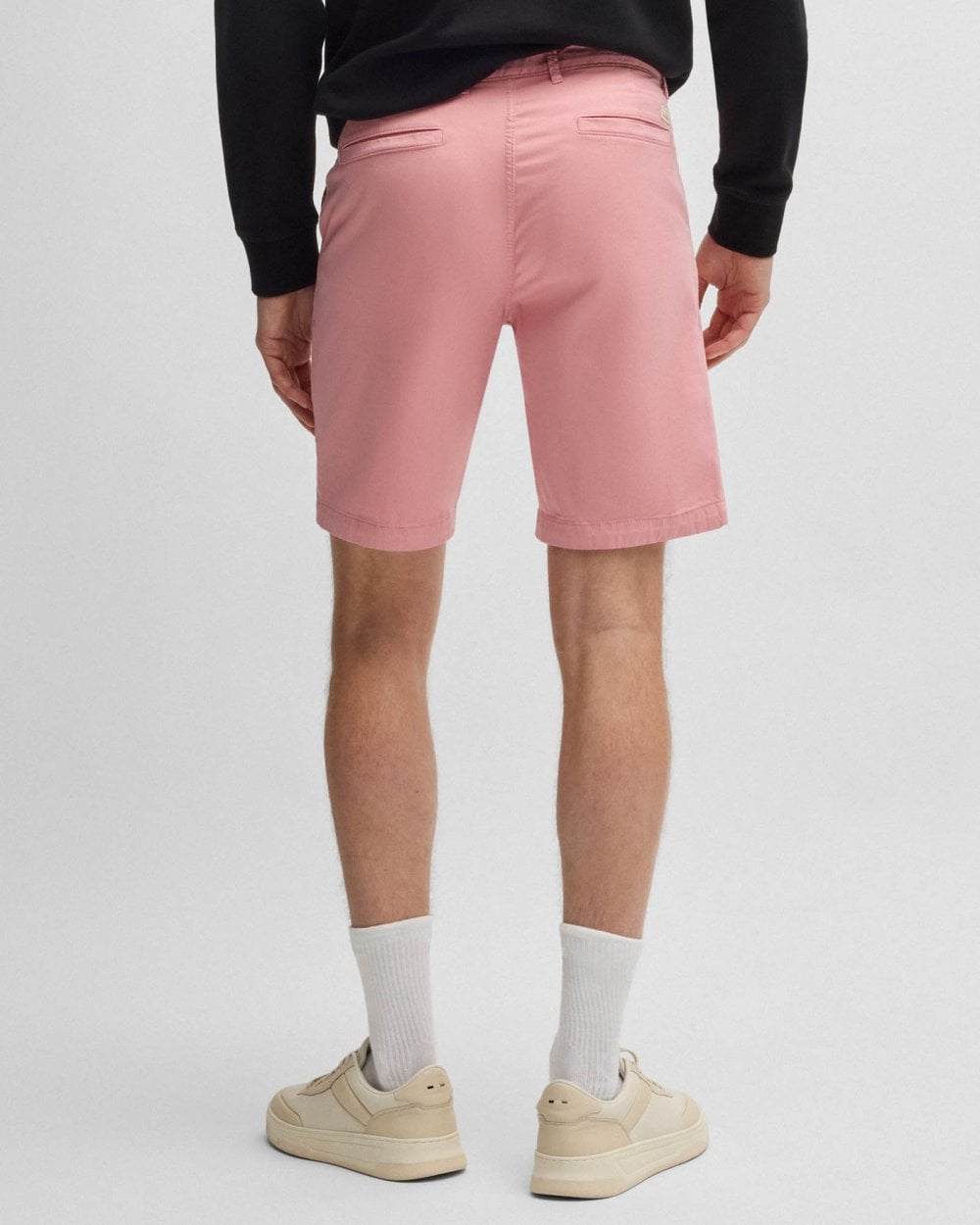 BOSS Orange Mens Slim Fit Chino Shorts in Stretch Cotton Twill - Open Pink 694