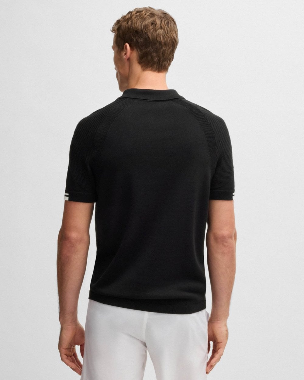 BOSS Green BOSS Green K-Perform Max Mens Active Slim-Fit Knit Polo with Zip Placket