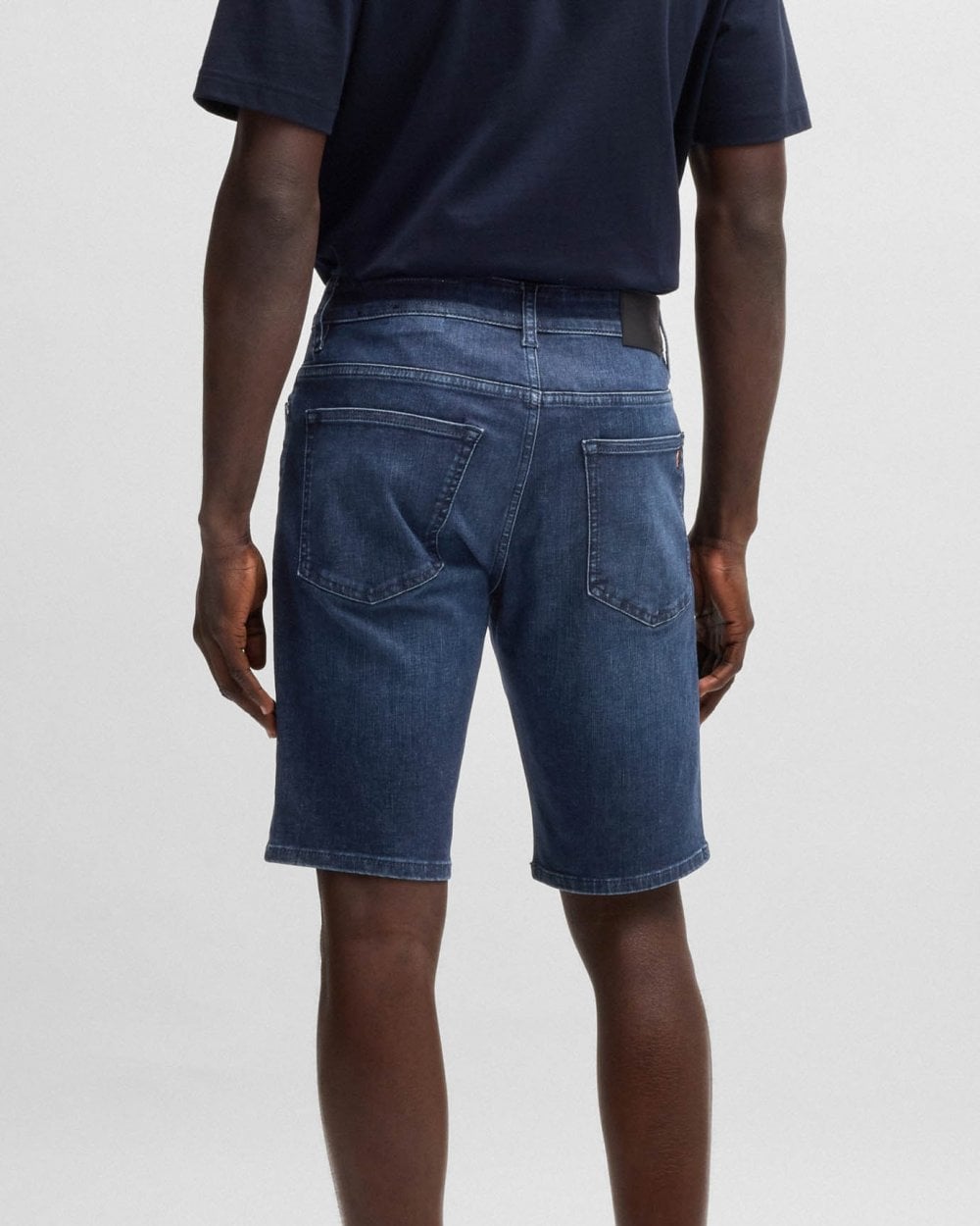 BOSS Orange BOSS Orange Delaware Mens Slim-Fit Shorts in Blue Soft-Motion Denim