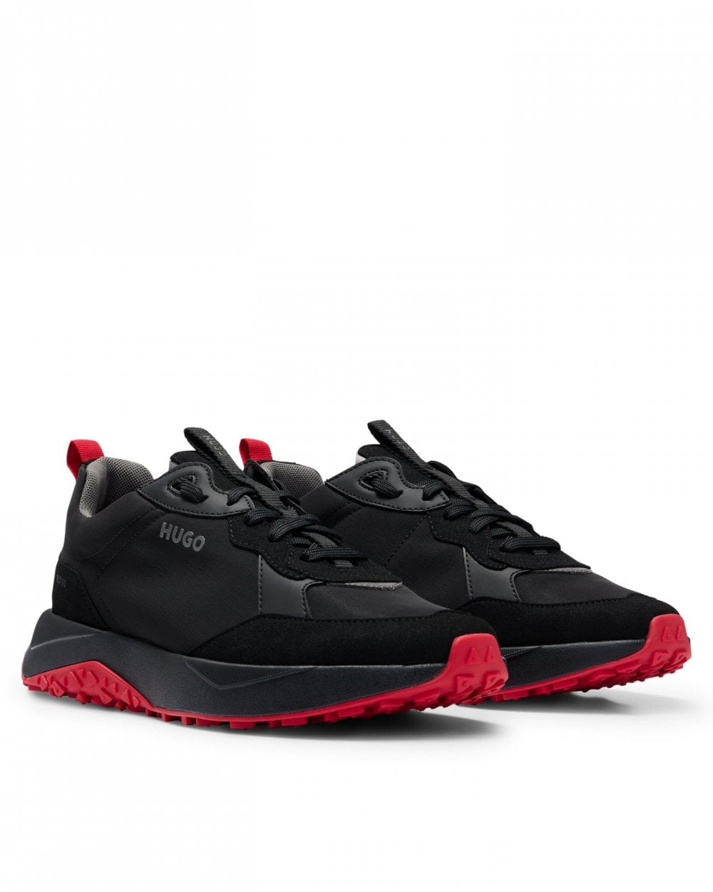 HUGO Kane Runn Mens Mixed-Material Trainers With EVA Rubber Outsole