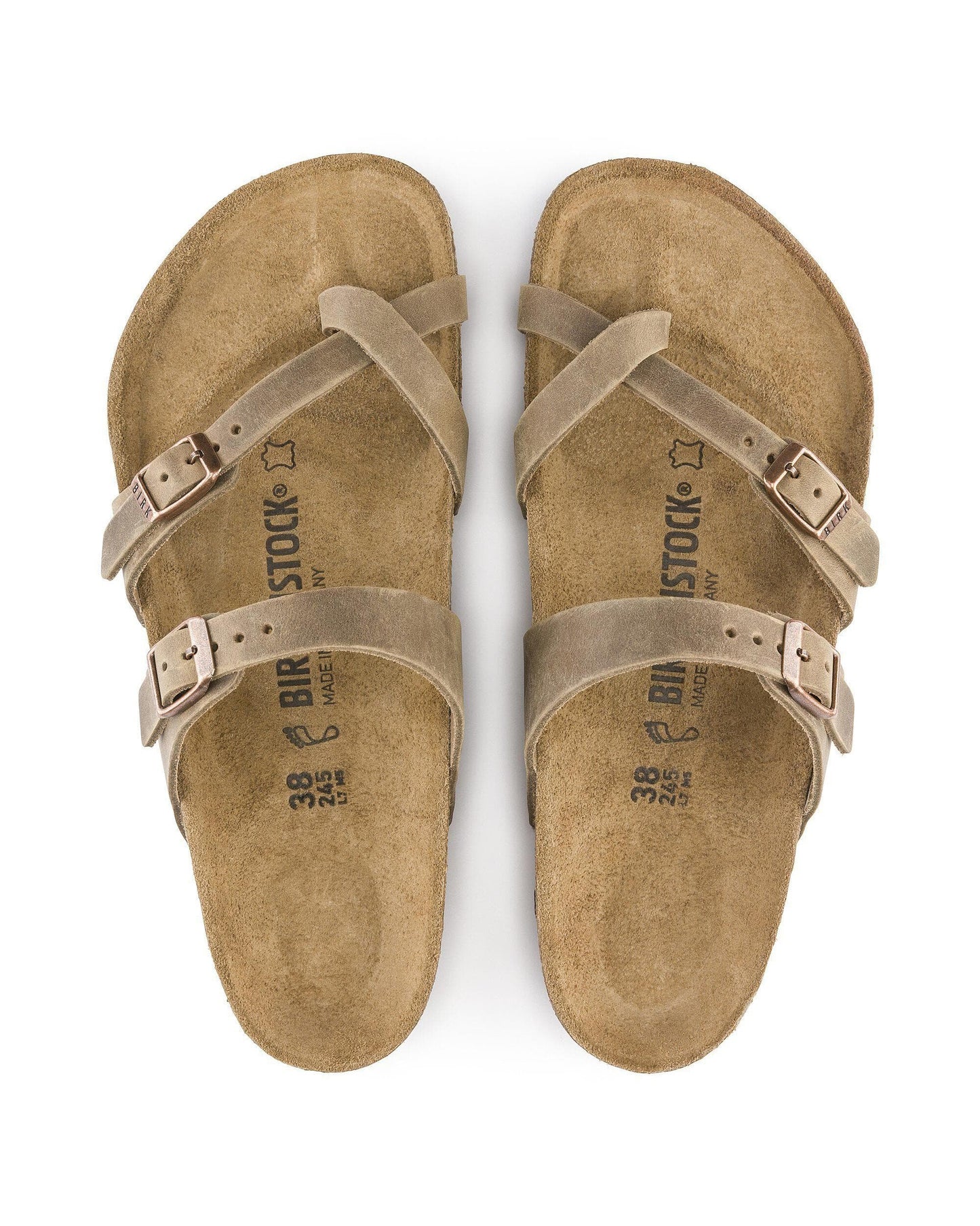 Birkenstock Mayari Oiled Nubuck Womens Sandals - Tobacco Brown