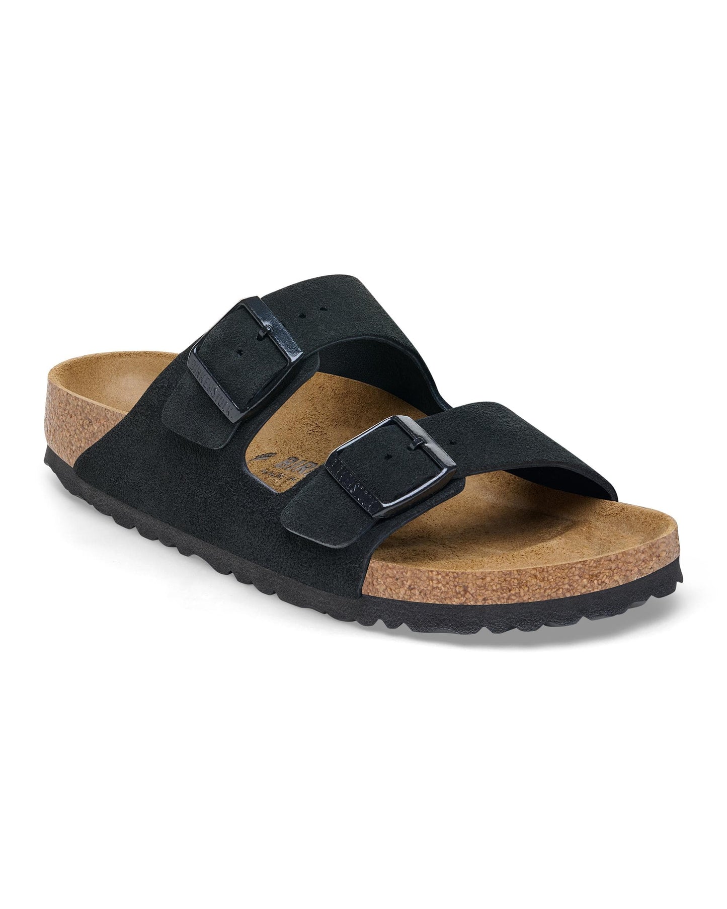 Birkenstock Arizona Suede Leather Womens Sandals - Black
