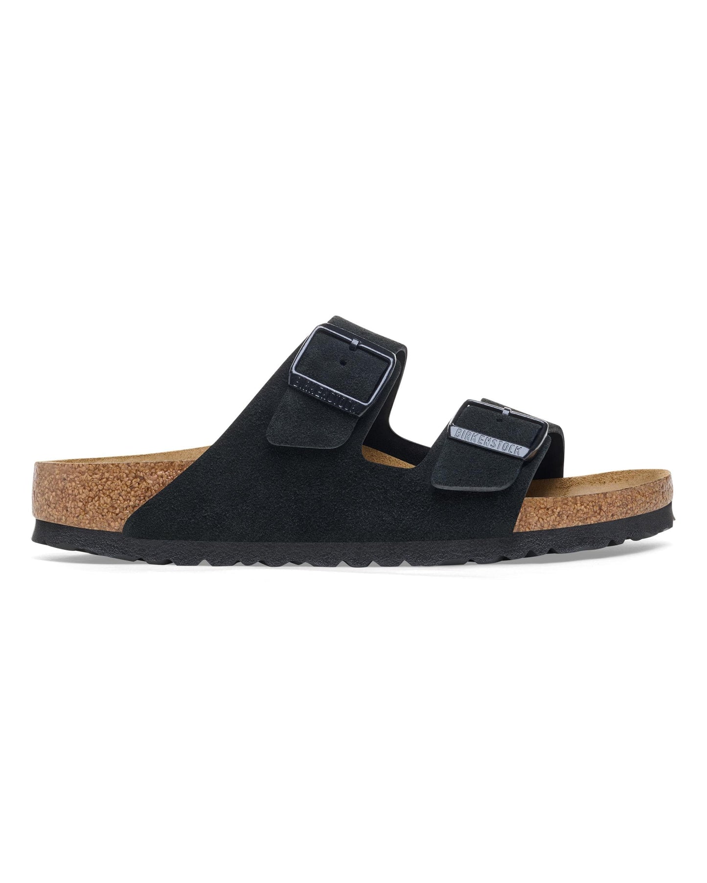 Birkenstock Arizona Suede Leather Womens Sandals - Black
