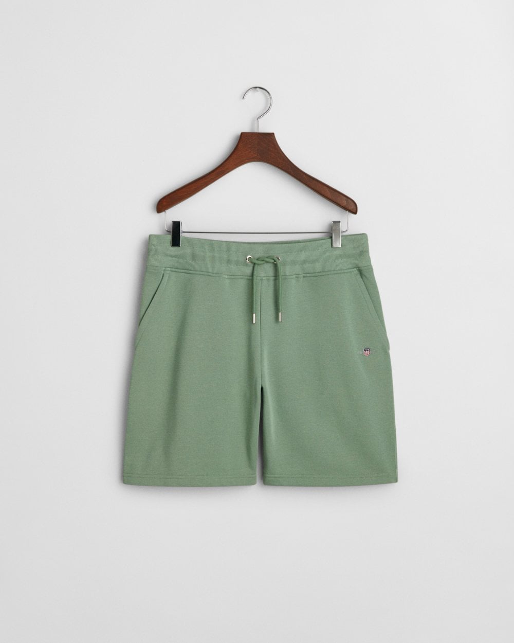 GANT Regular Fit Shield Logo Sweat Shorts - 362 Kalamata Green