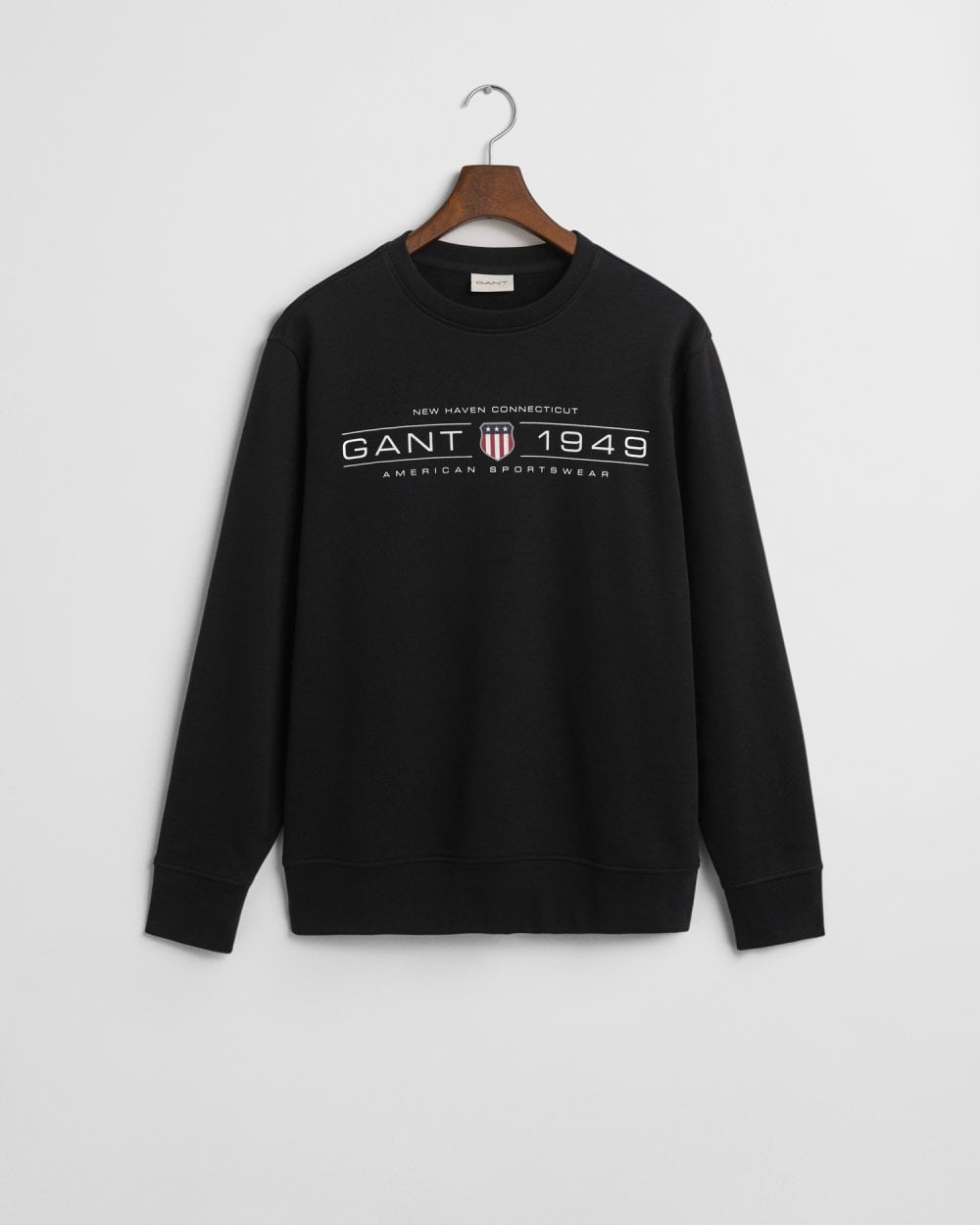 GANT Mens Graphic Crew Neck Sweatshirt - 5 Black