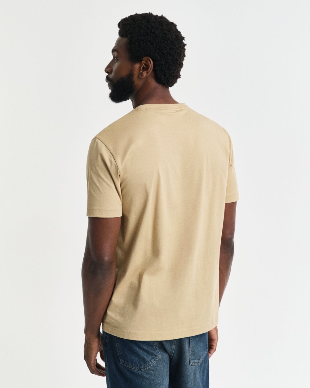 GANT Mens Short Sleeve Printed Graphic T-Shirt - 232 Oak Beige