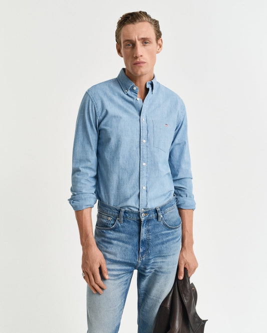 GANT GANT Mens Regular Fit Chambray Shirt