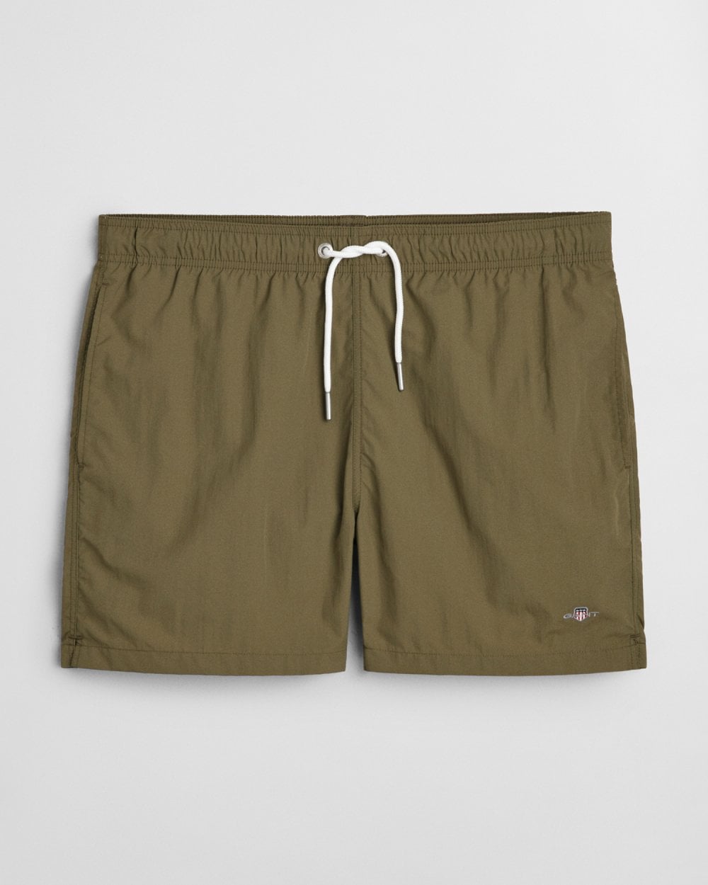 GANT Mens Swim Shorts with Embroidered Shield Logo - 301 Juniper Green