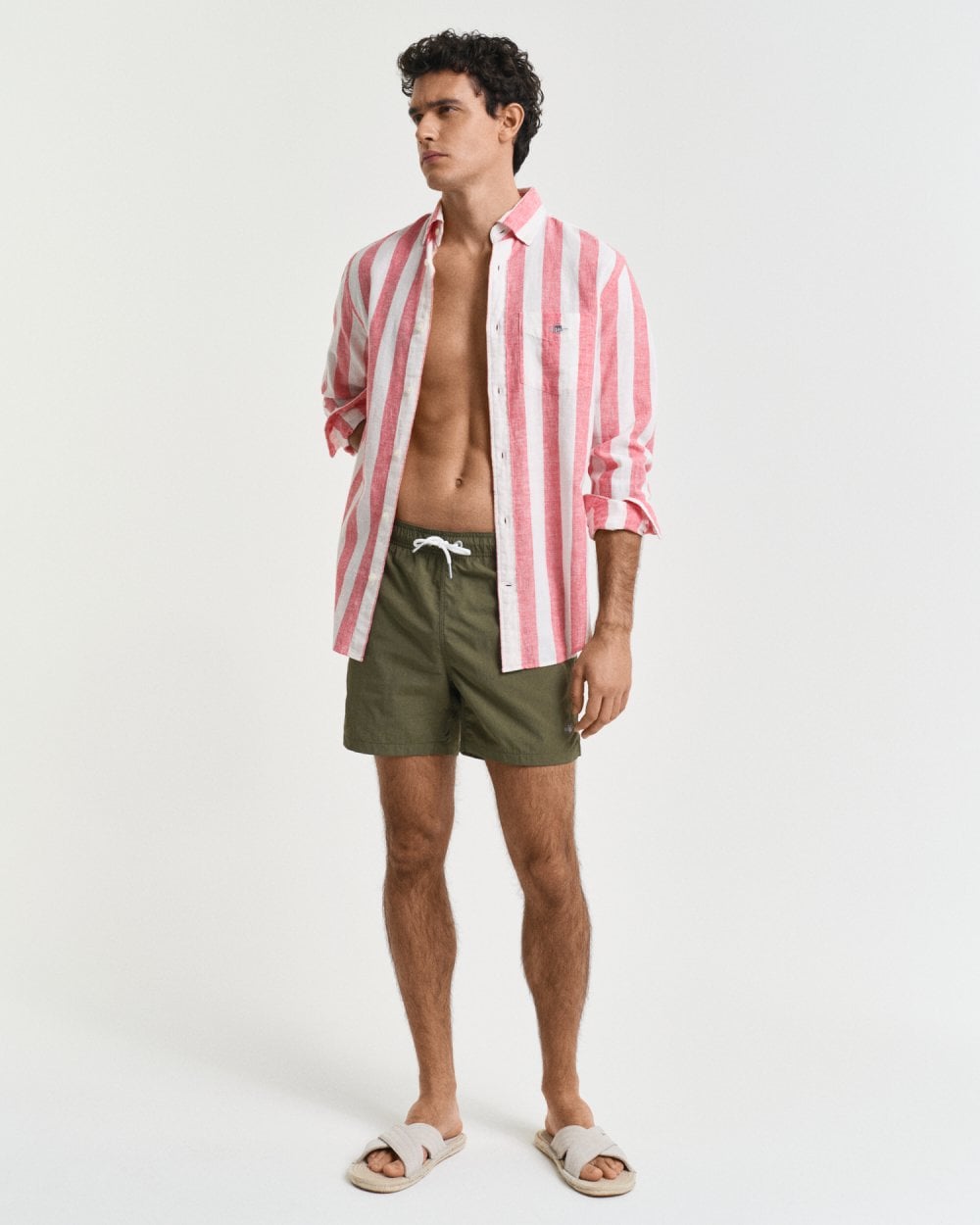 GANT Mens Swim Shorts with Embroidered Shield Logo