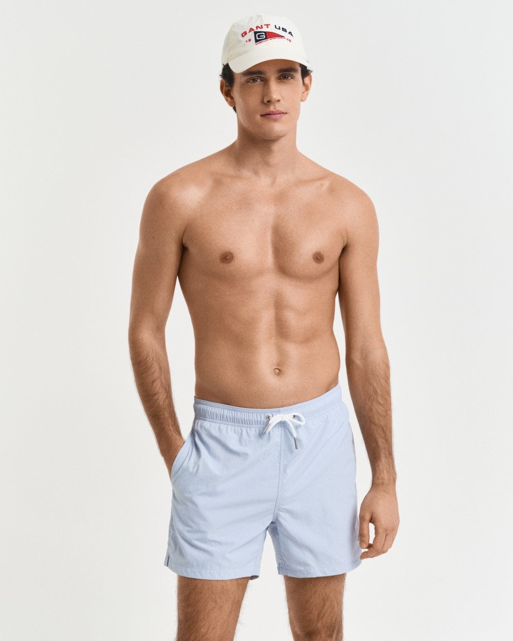GANT Mens Swim Shorts with Embroidered Shield Logo