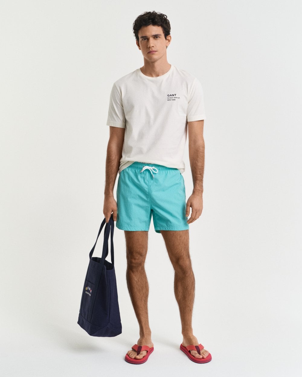 GANT Mens Swim Shorts with Embroidered Shield Logo