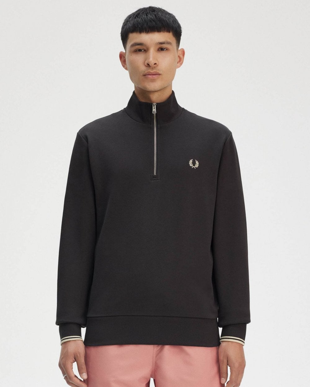 Fred Perry Mens Half Zip Sweatshirt