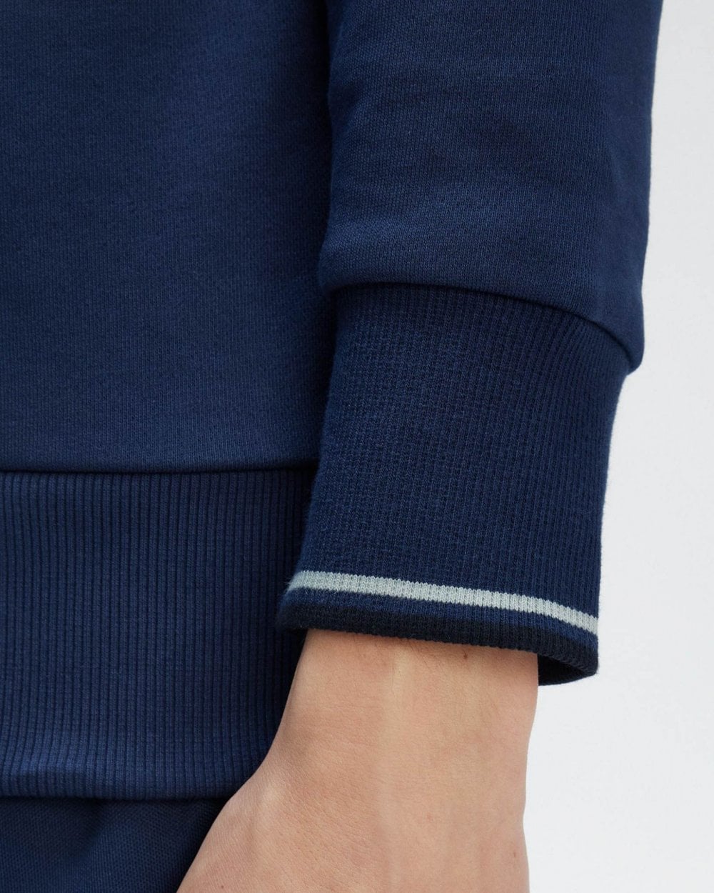 Fred Perry Mens Half Zip Sweatshirt - Tennis Blue X86