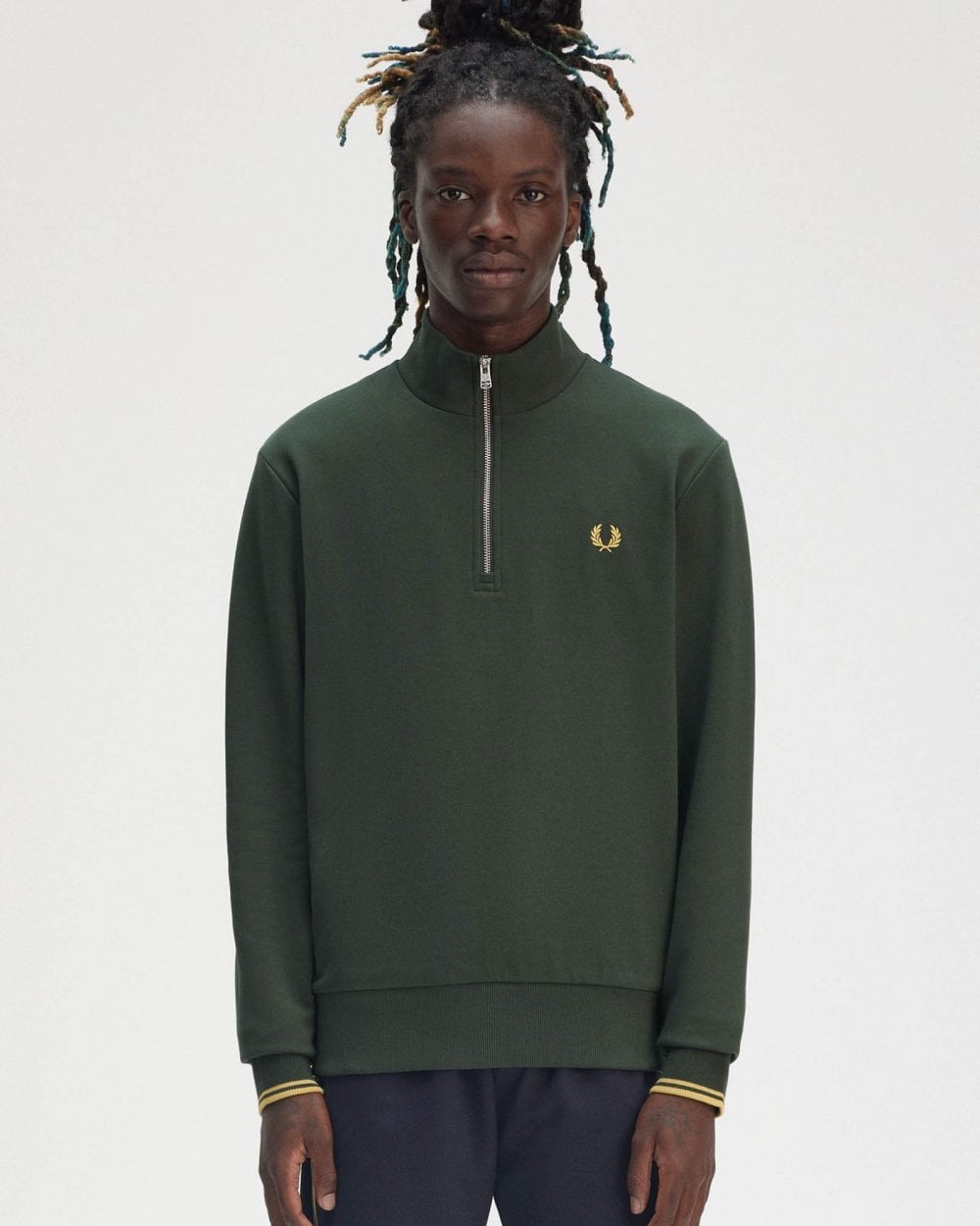 Fred Perry Mens Half Zip Sweatshirt