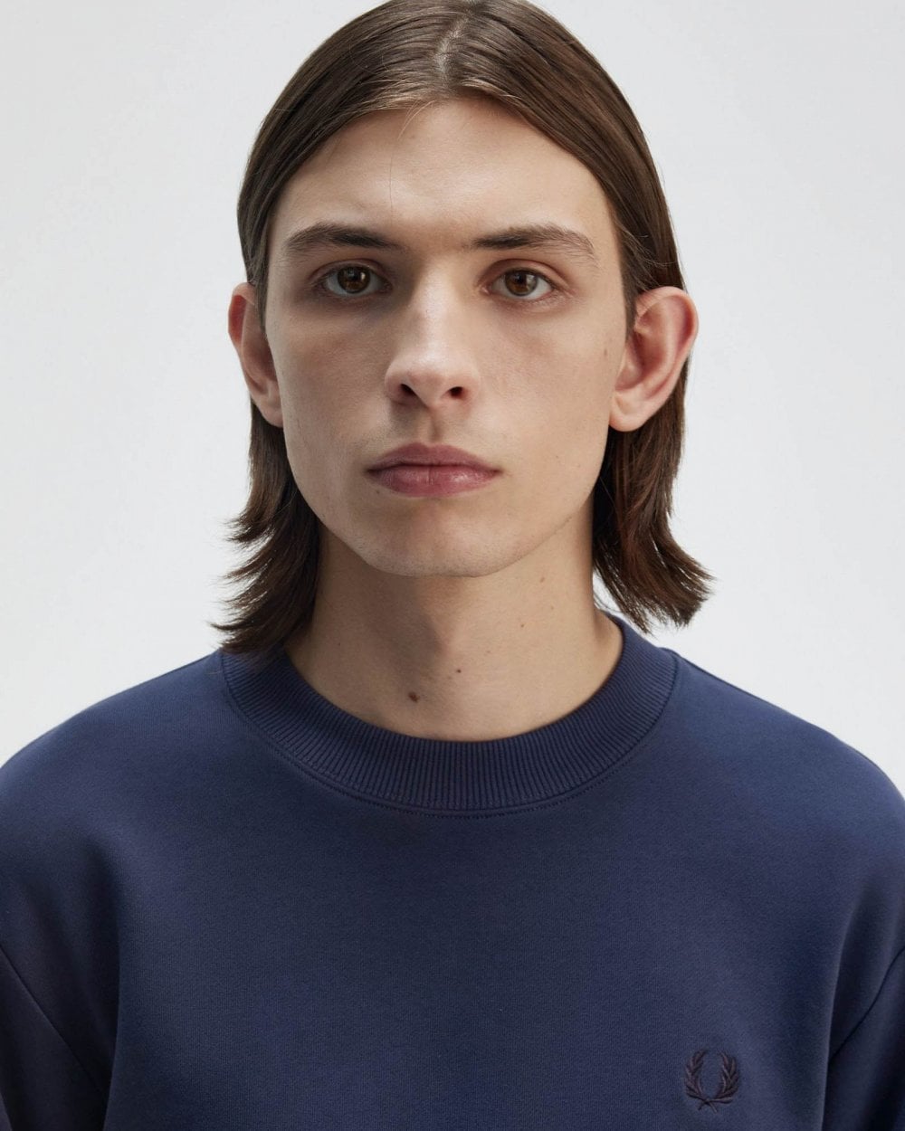 Fred Perry Mens Crew Neck Sweatshirt - Tennis Blue X86