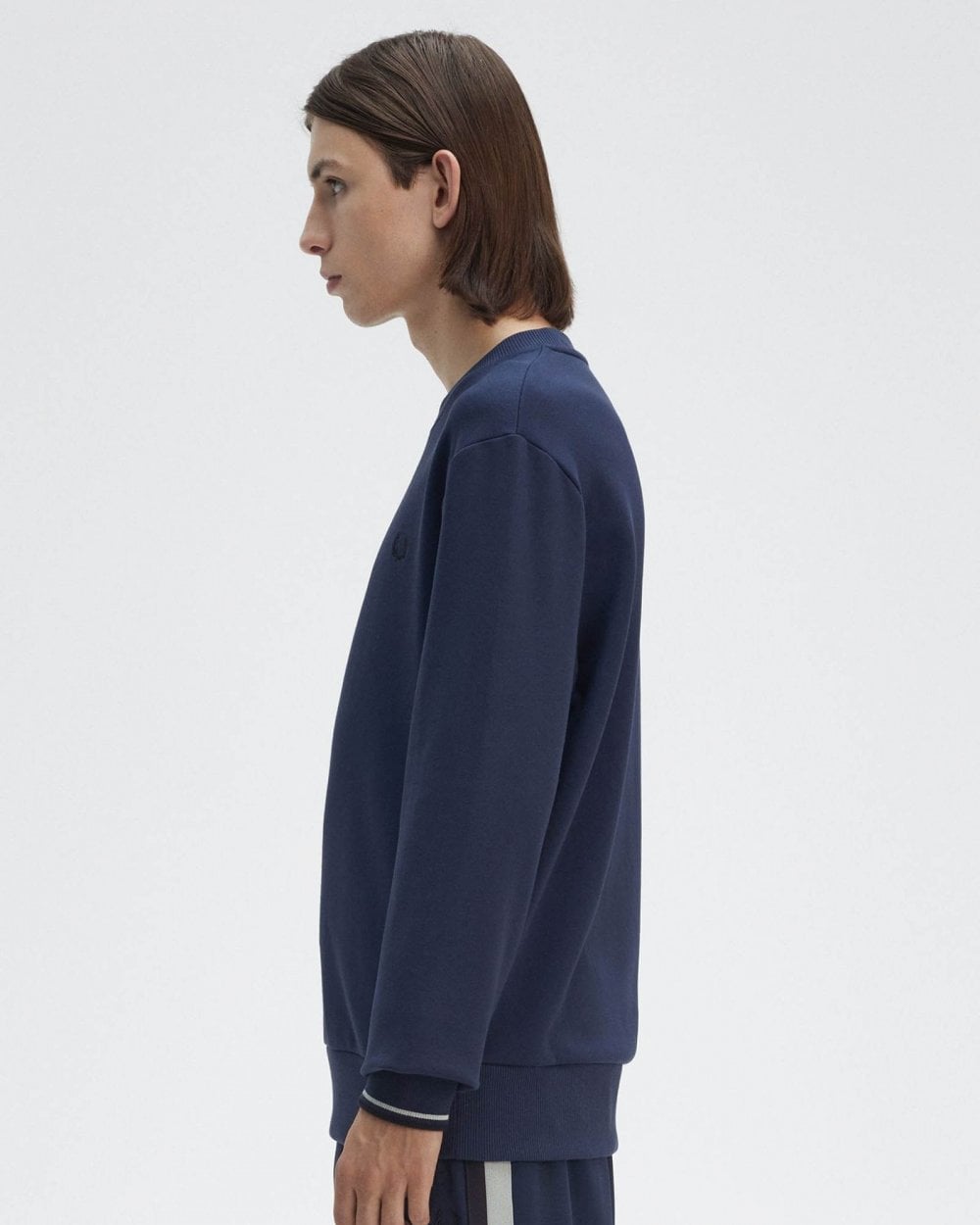 Fred Perry Mens Crew Neck Sweatshirt - Tennis Blue X86