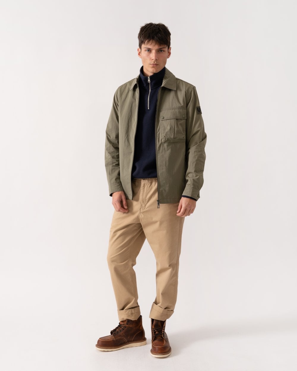 Belstaff Drome Mens Overshirt - Surplus Green
