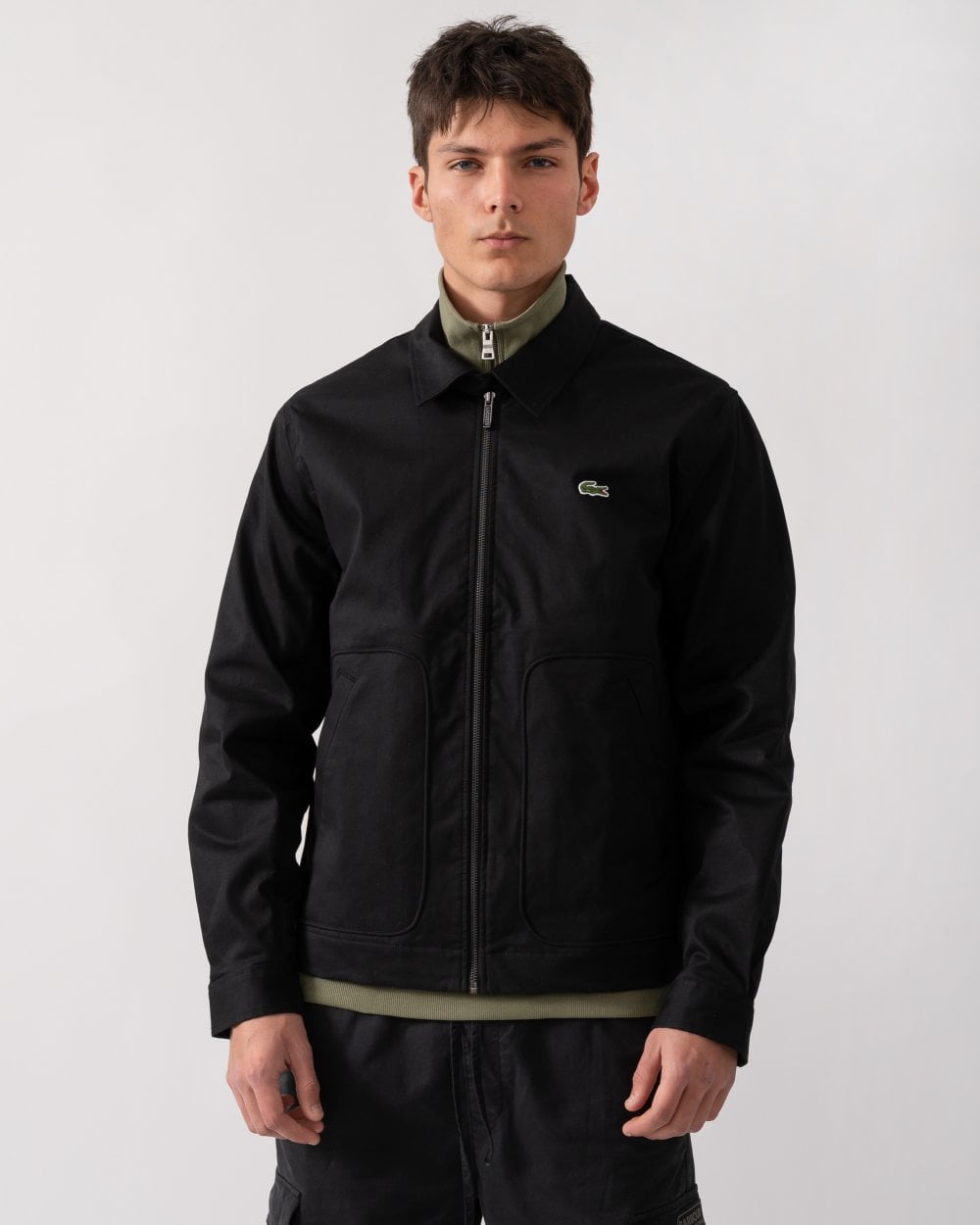 Lacoste Lacoste Mens Short Water-Repellent Cotton Jacket