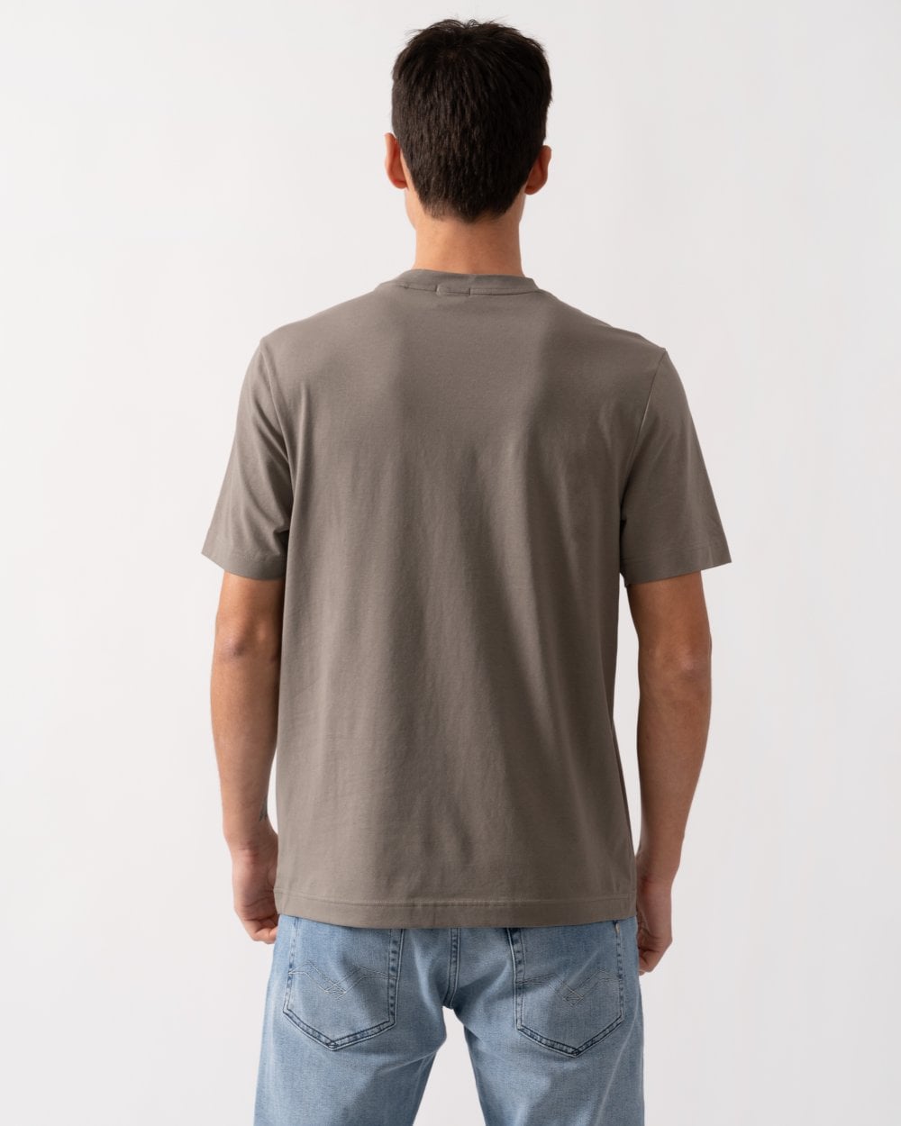 BOSS Orange TChup Mens Crew Neck Small Logo T-Shirt - Open Beige 294