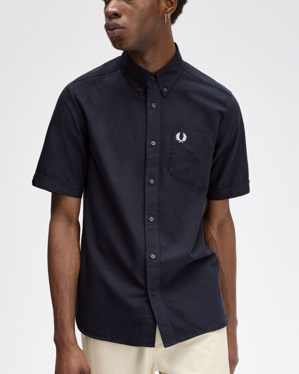 Fred Perry Mens Oxford Shirt NOS - Navy 608