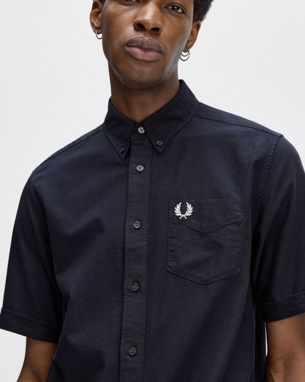 Fred Perry Mens Oxford Shirt NOS - Navy 608