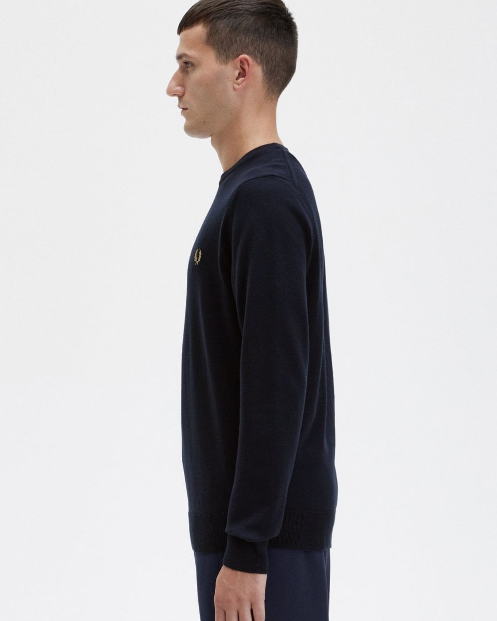 Fred Perry Mens Classic Crewneck Jumper - Navy 795
