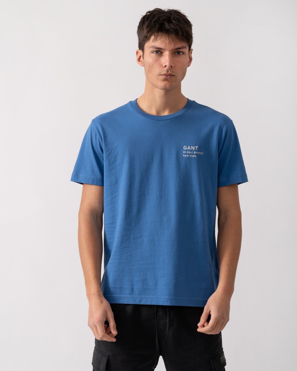 GANT Mens Small Graphic Short Sleeve T-Shirt - 407 Rich Blue