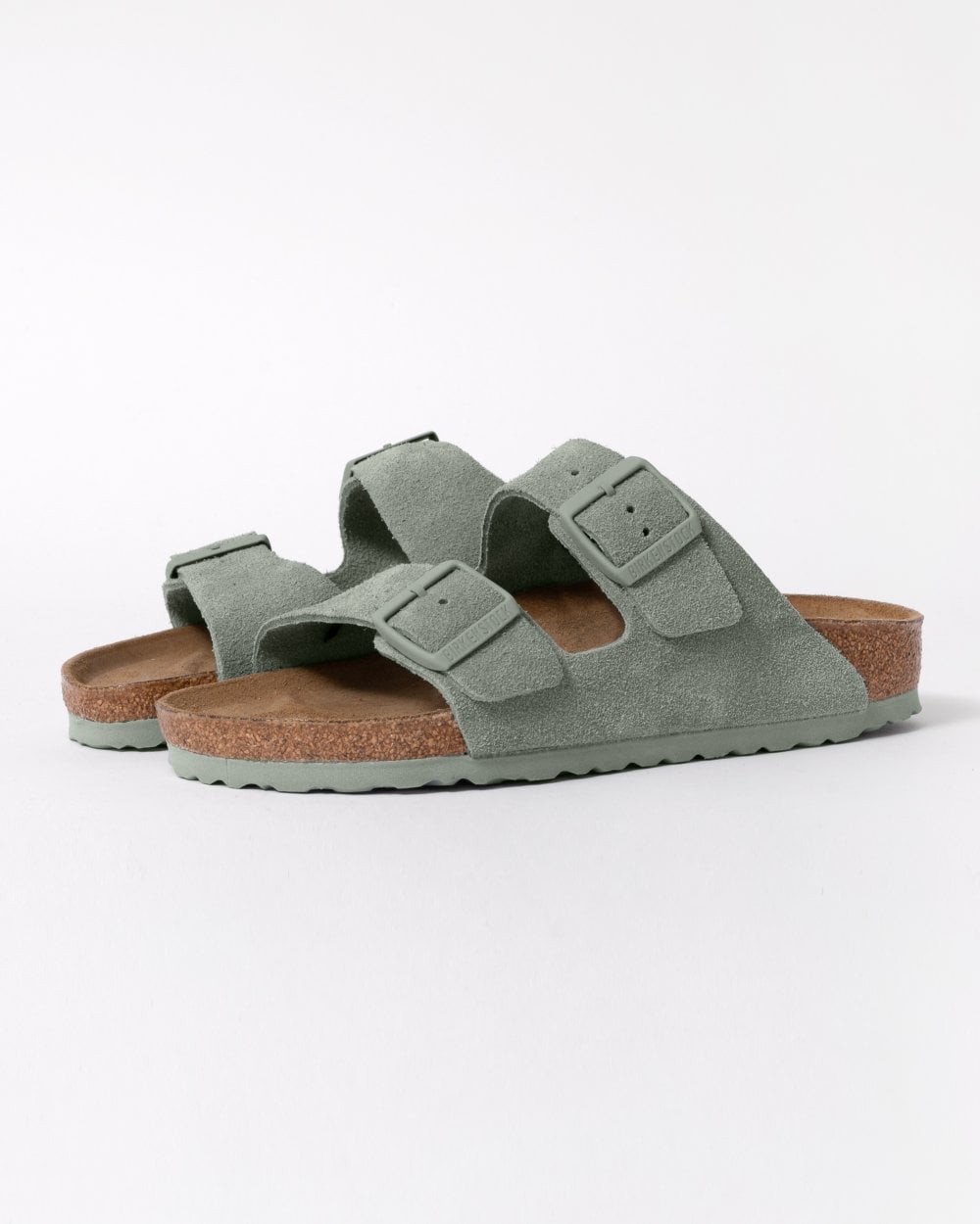 Birkenstock Arizona Suede Leather Womens Sandals - Pure Sage