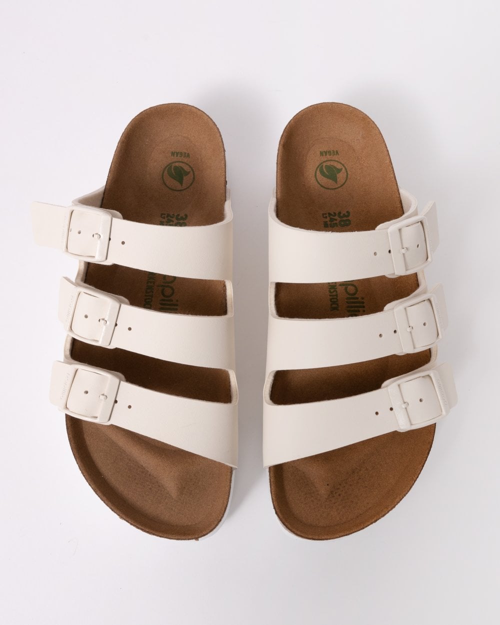Birkenstock Papillio Florida III Womens Vegan Platform Sandals - Eggshell