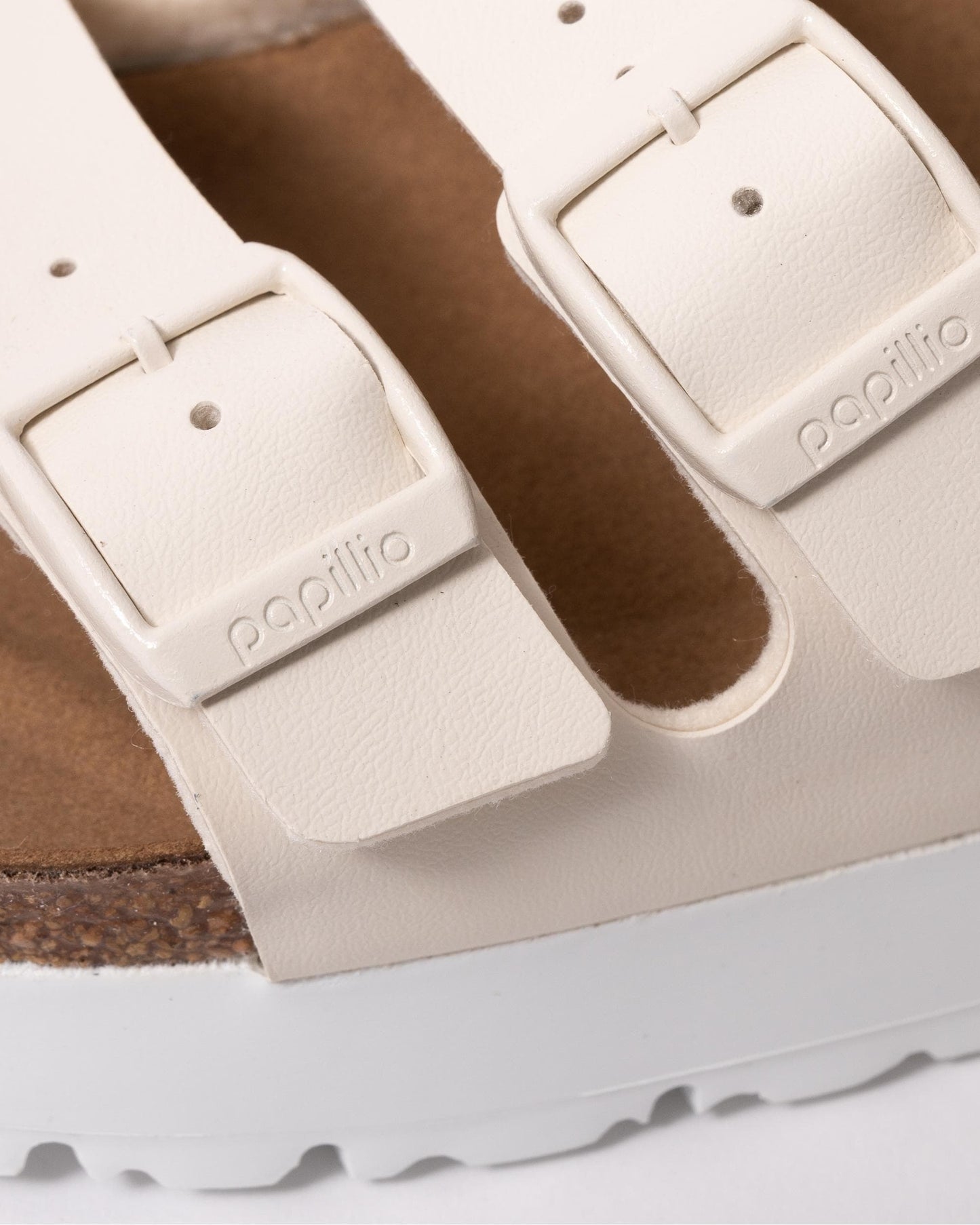 Birkenstock Papillio Florida III Womens Vegan Platform Sandals - Eggshell