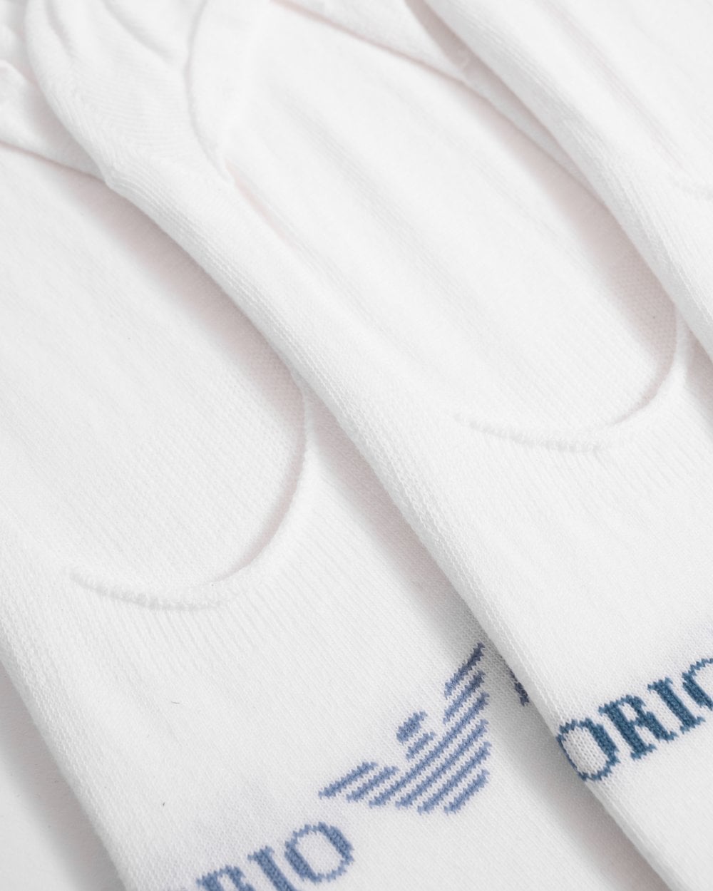 Emporio Armani 3 Pack Mens Eagle Logo Footie Socks - White/White/White