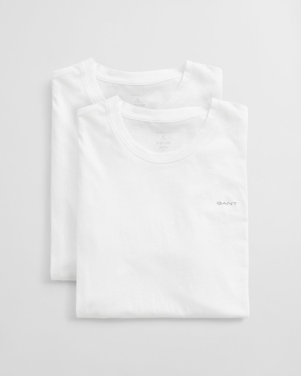GANT 2-Pack Mens Crew Neck T-Shirts - 110 White