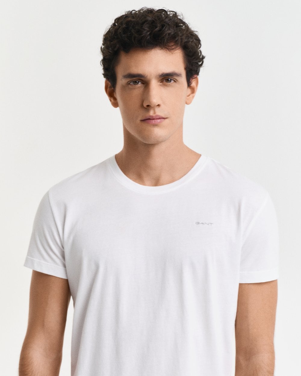 GANT 2-Pack Mens Crew Neck T-Shirts - 110 White