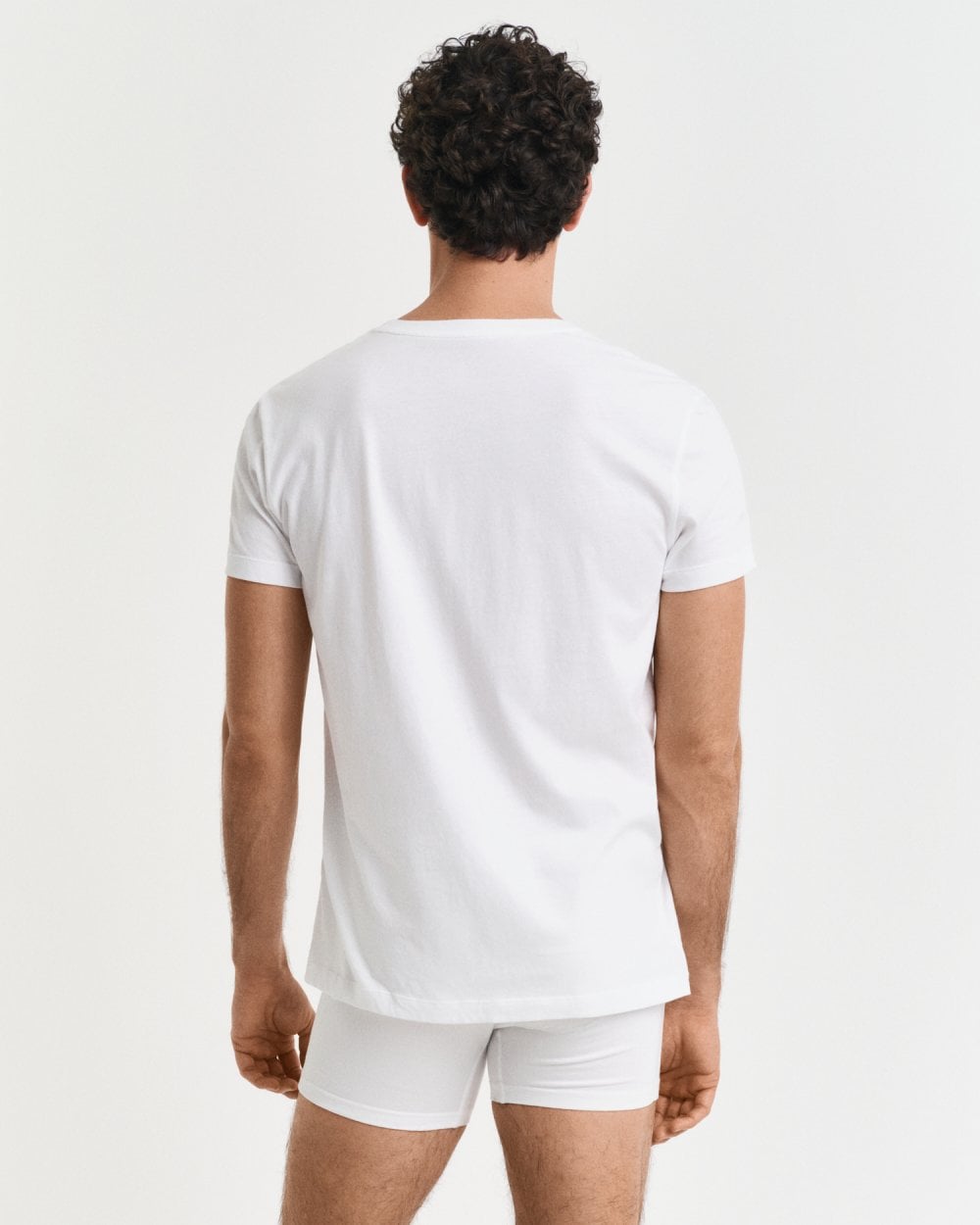 GANT 2-Pack Mens Crew Neck T-Shirts - 110 White
