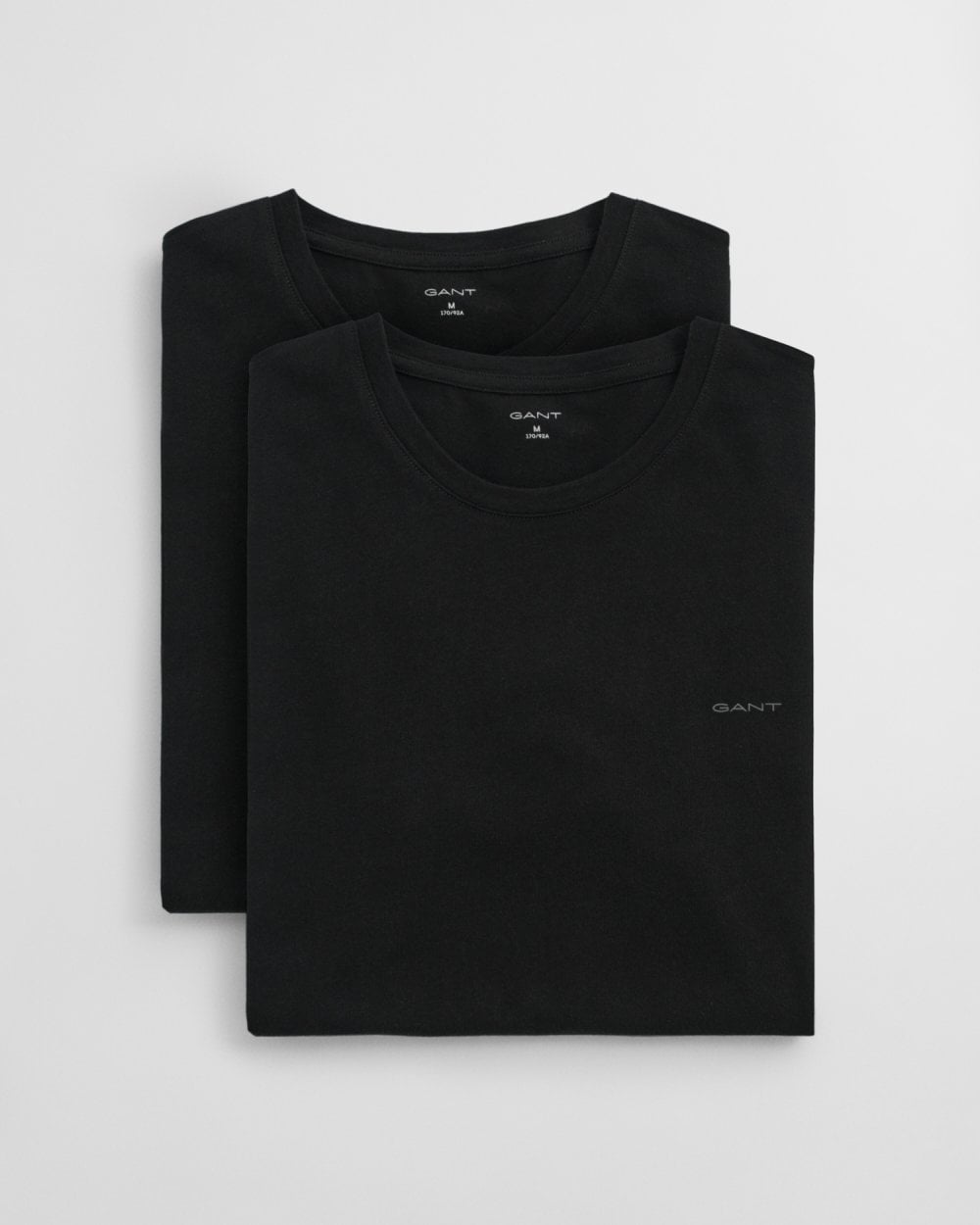 GANT 2-Pack Mens Crew Neck T-Shirts - 5 Black