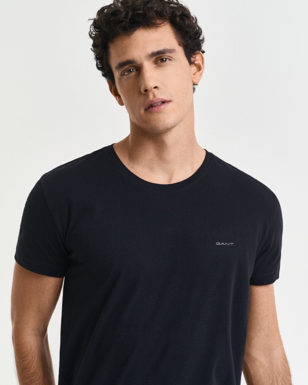 GANT 2-Pack Mens Crew Neck T-Shirts - 5 Black
