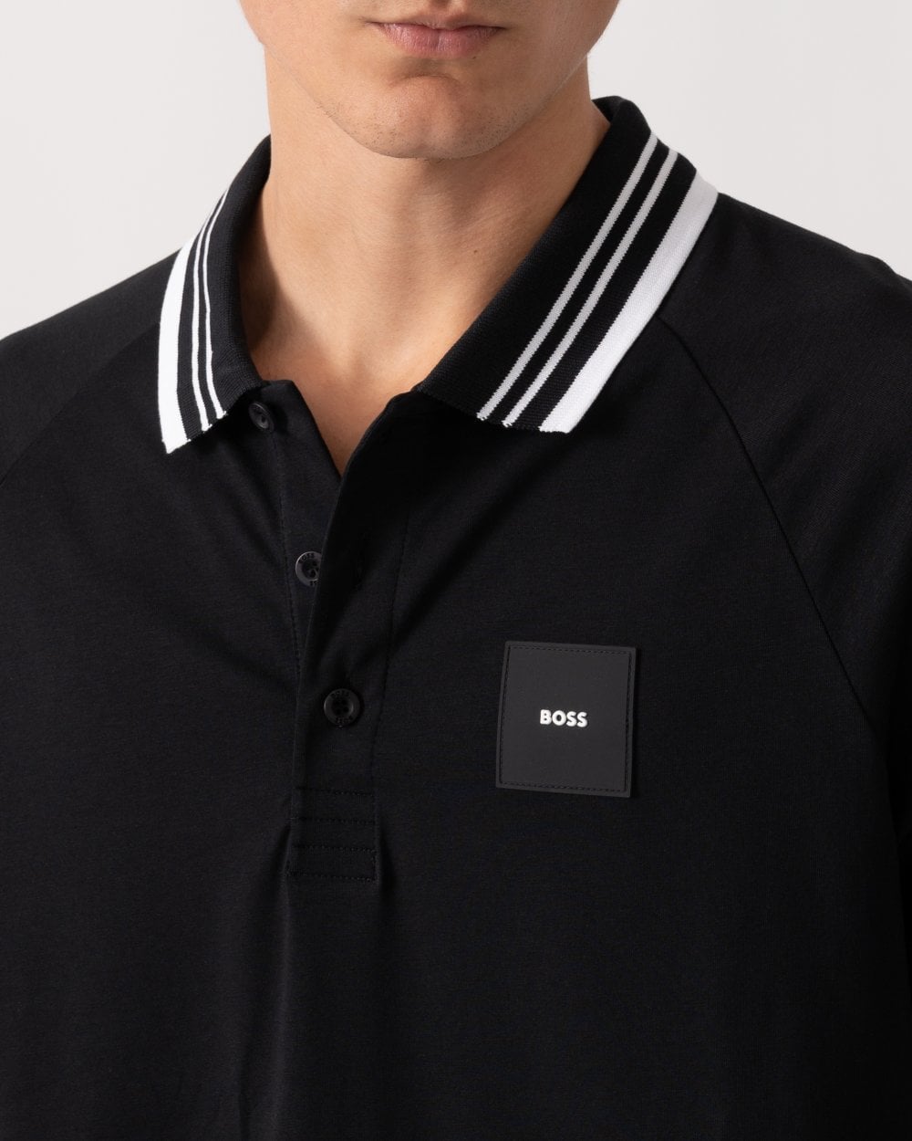 BOSS Green Paddy Rib Mens Polo Shirt - Black 001
