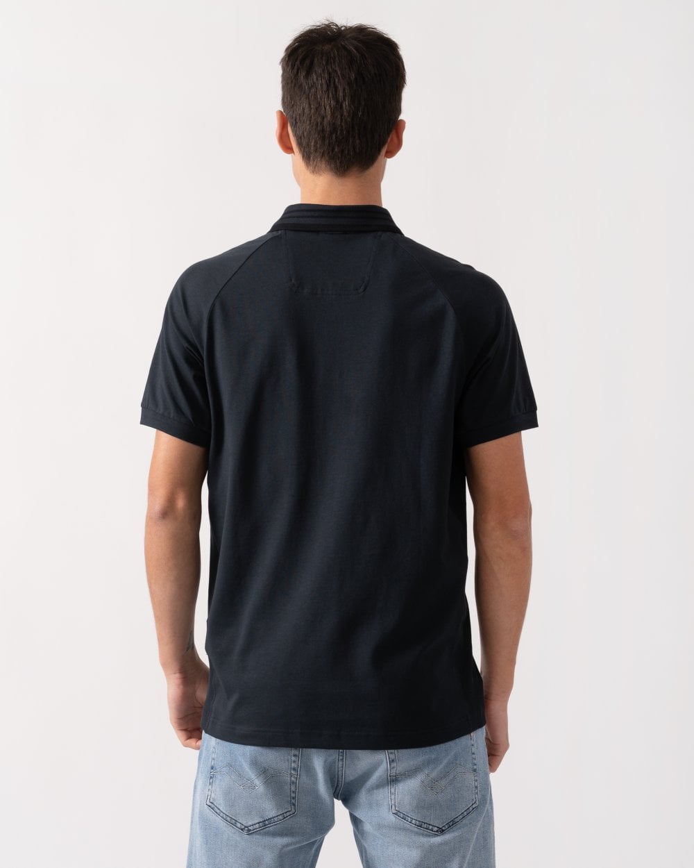 BOSS Green Paddy Rib Mens Polo Shirt - Dark Blue 402