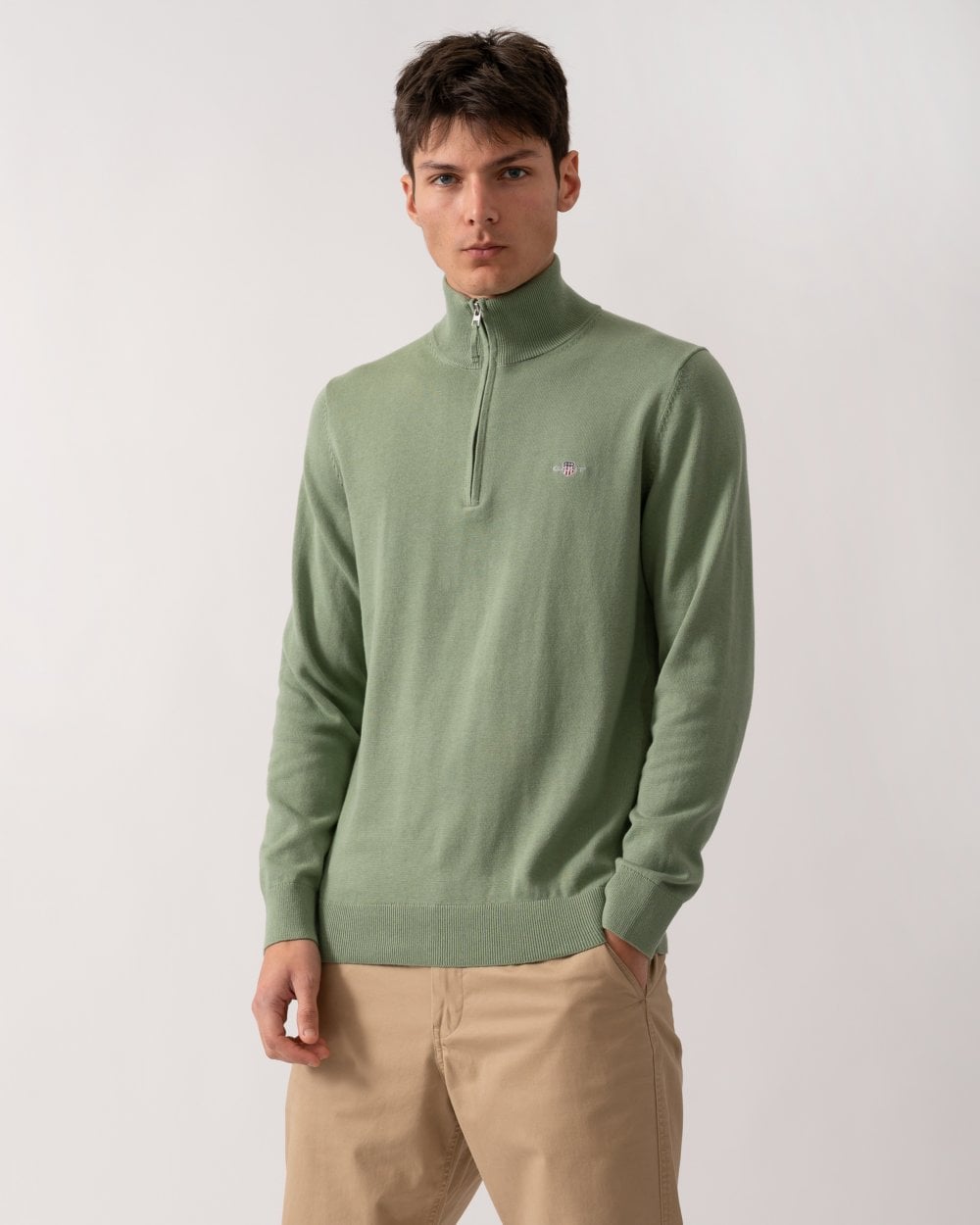 GANT Mens Classic Cotton Half zip Jumper