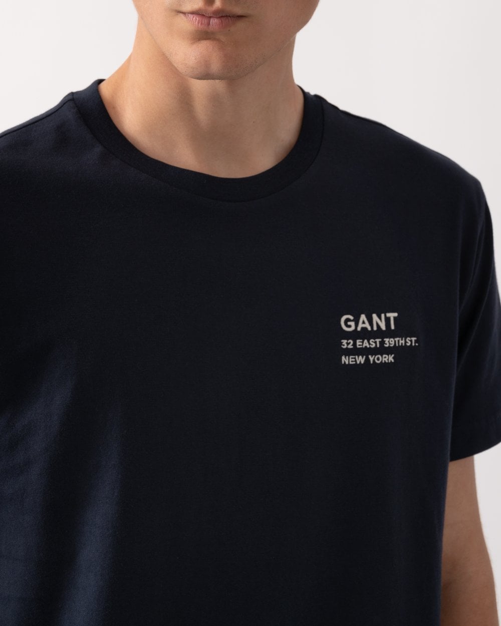 GANT Mens Small Graphic Short Sleeve T-Shirt - 433 Evening Blue