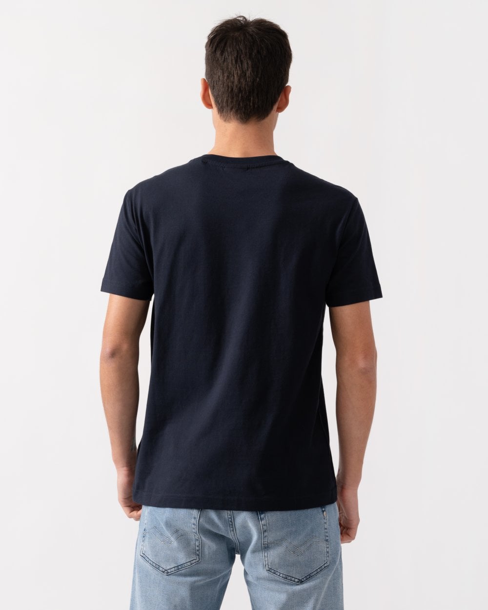 GANT Mens Small Graphic Short Sleeve T-Shirt - 433 Evening Blue