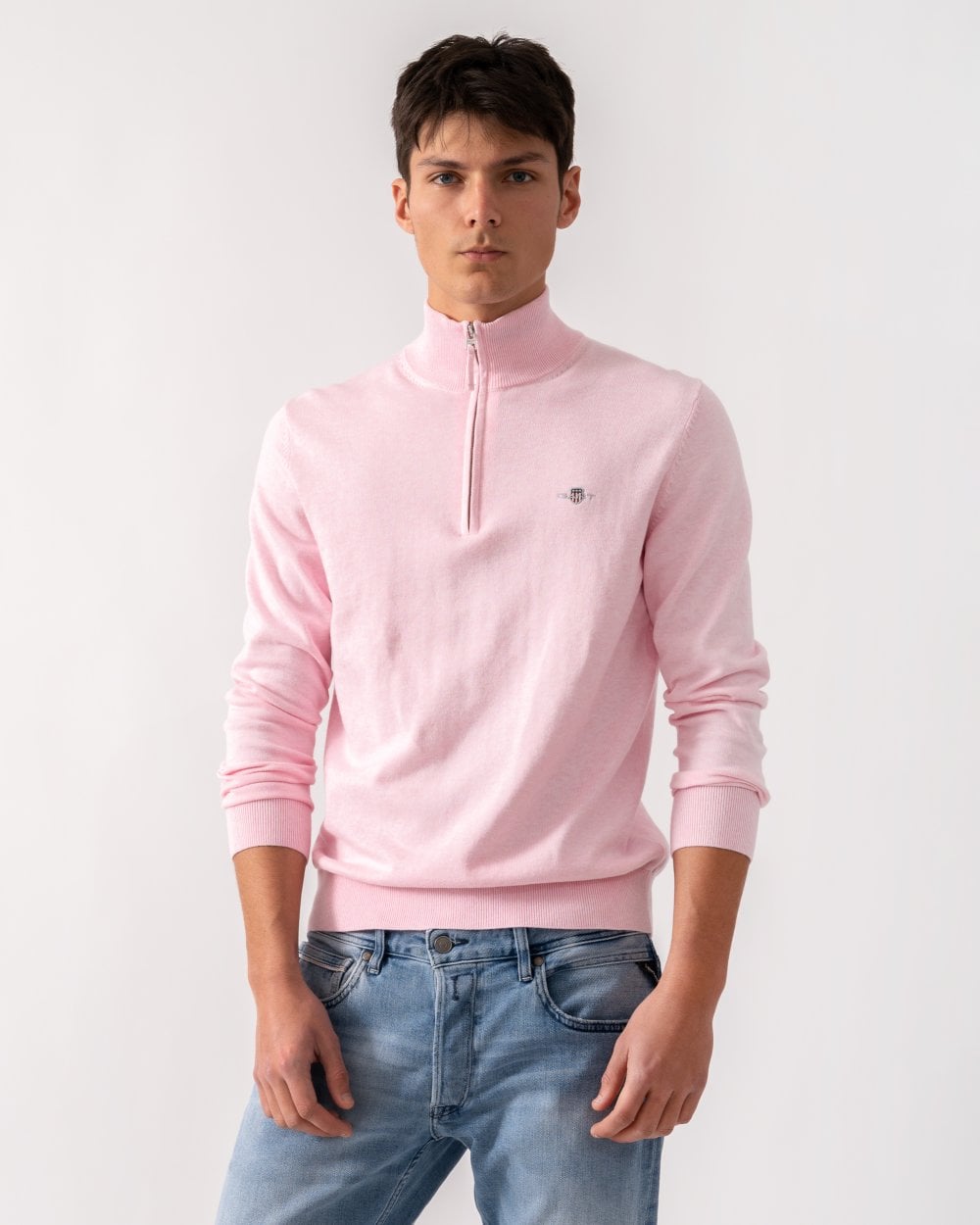 GANT Mens Classic Cotton Half zip Jumper