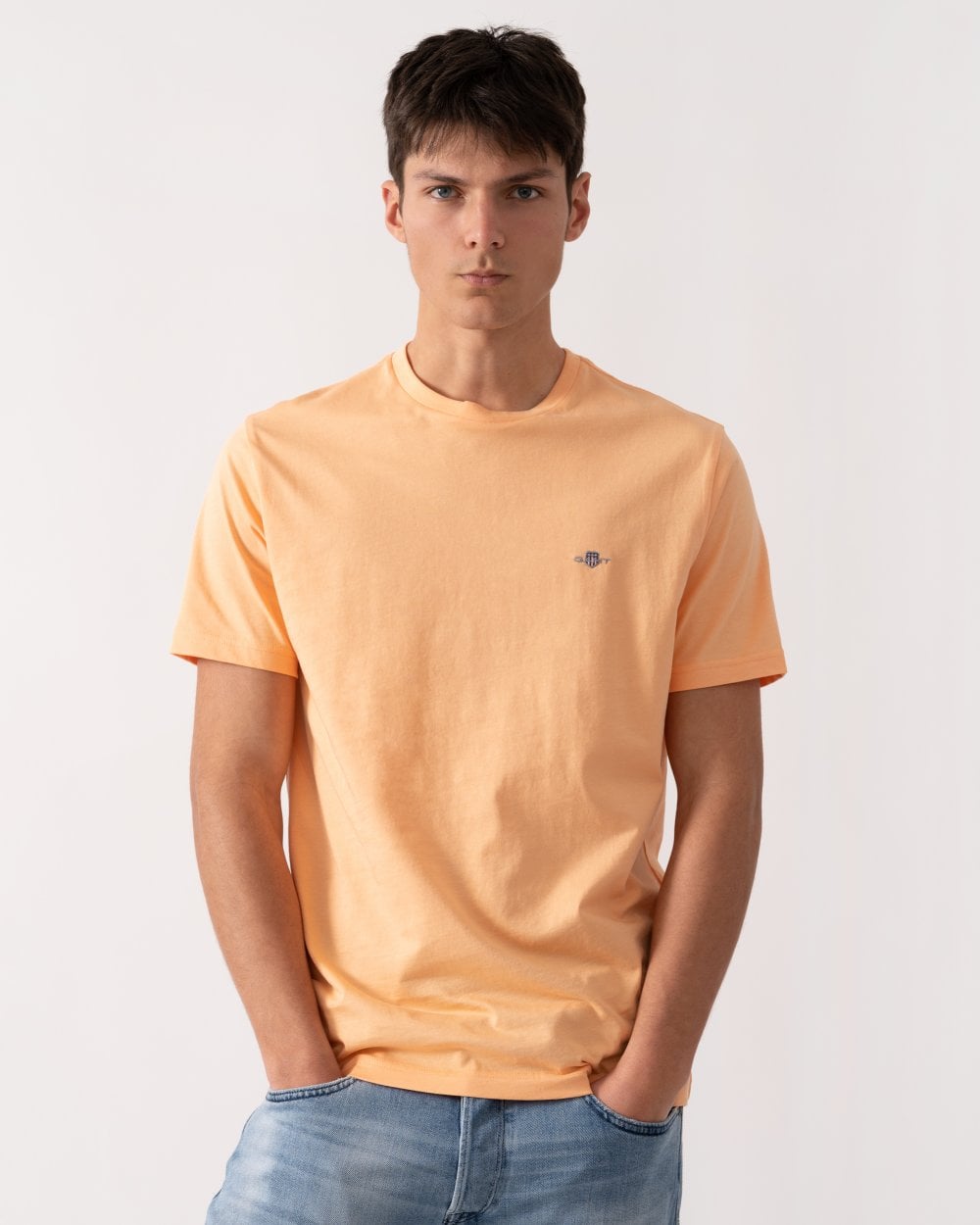 GANT Mens Regular Fit Short Sleeve Shield Logo T-Shirt