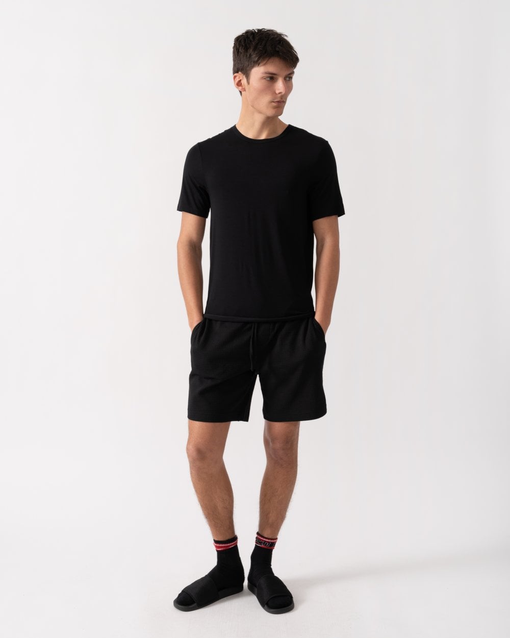 BOSS Orange RN Bamboo 3-Pack Mens T-Shirts - Black 001