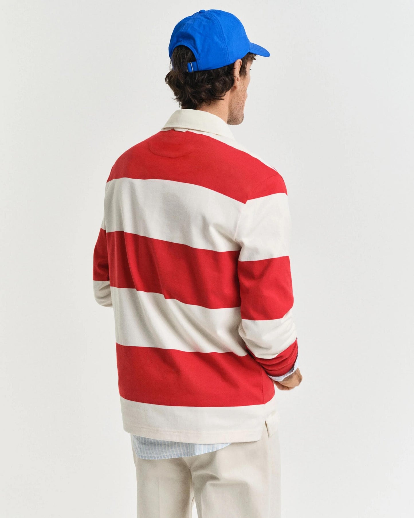 GANT Mens Barstripe Rugger - 630 Ruby Red