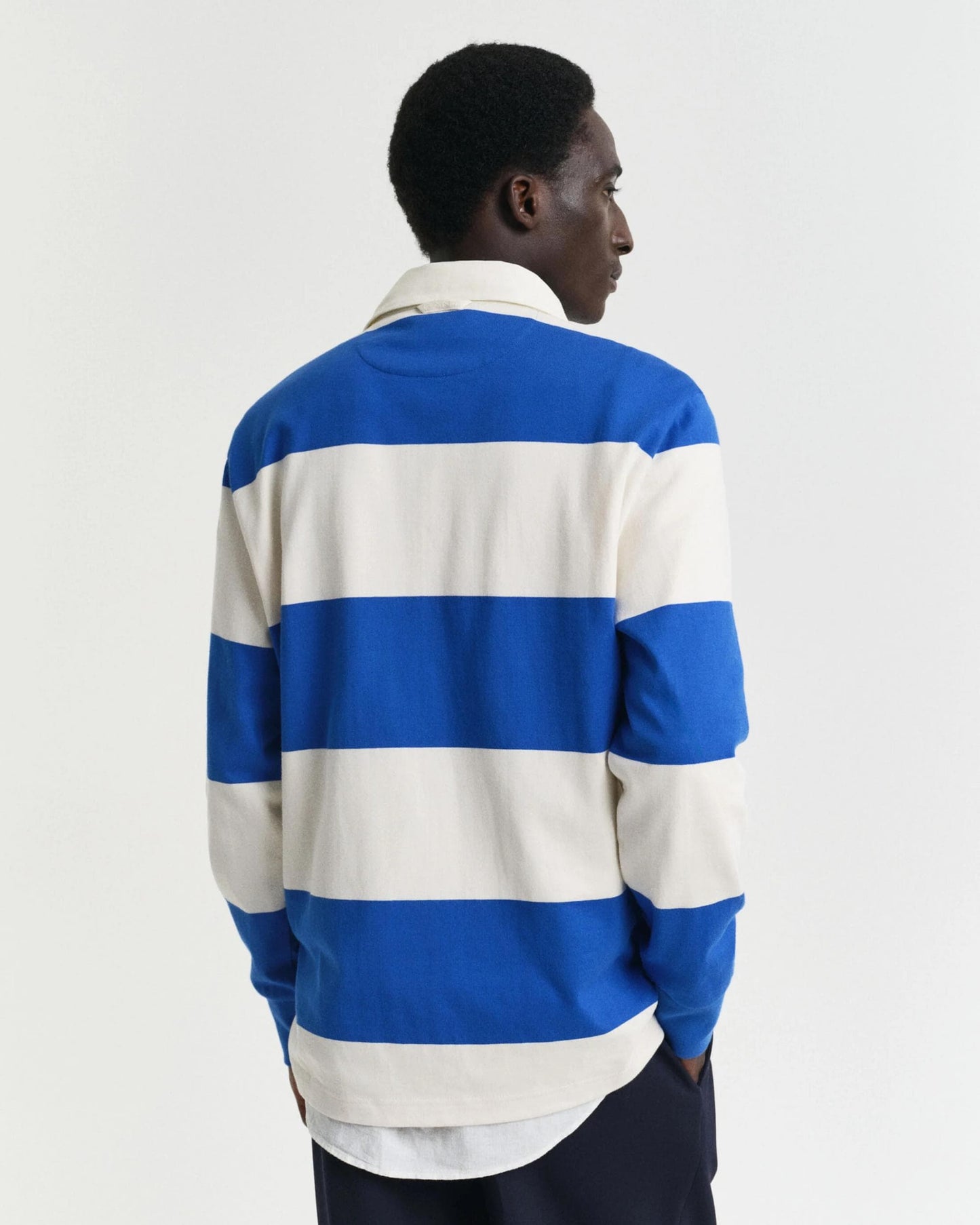 GANT Mens Barstripe Rugger - 447 Lapis Blue