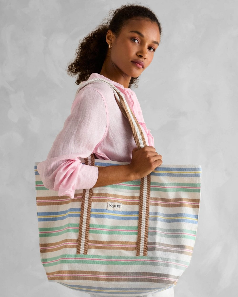 Joules Promenade Womens Tote Bag - Multi Stripe