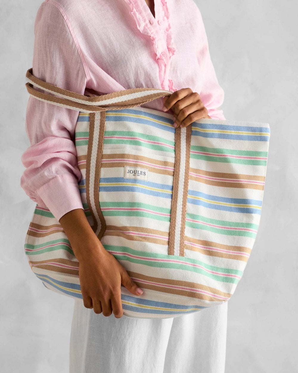 Joules Promenade Womens Tote Bag - Multi Stripe