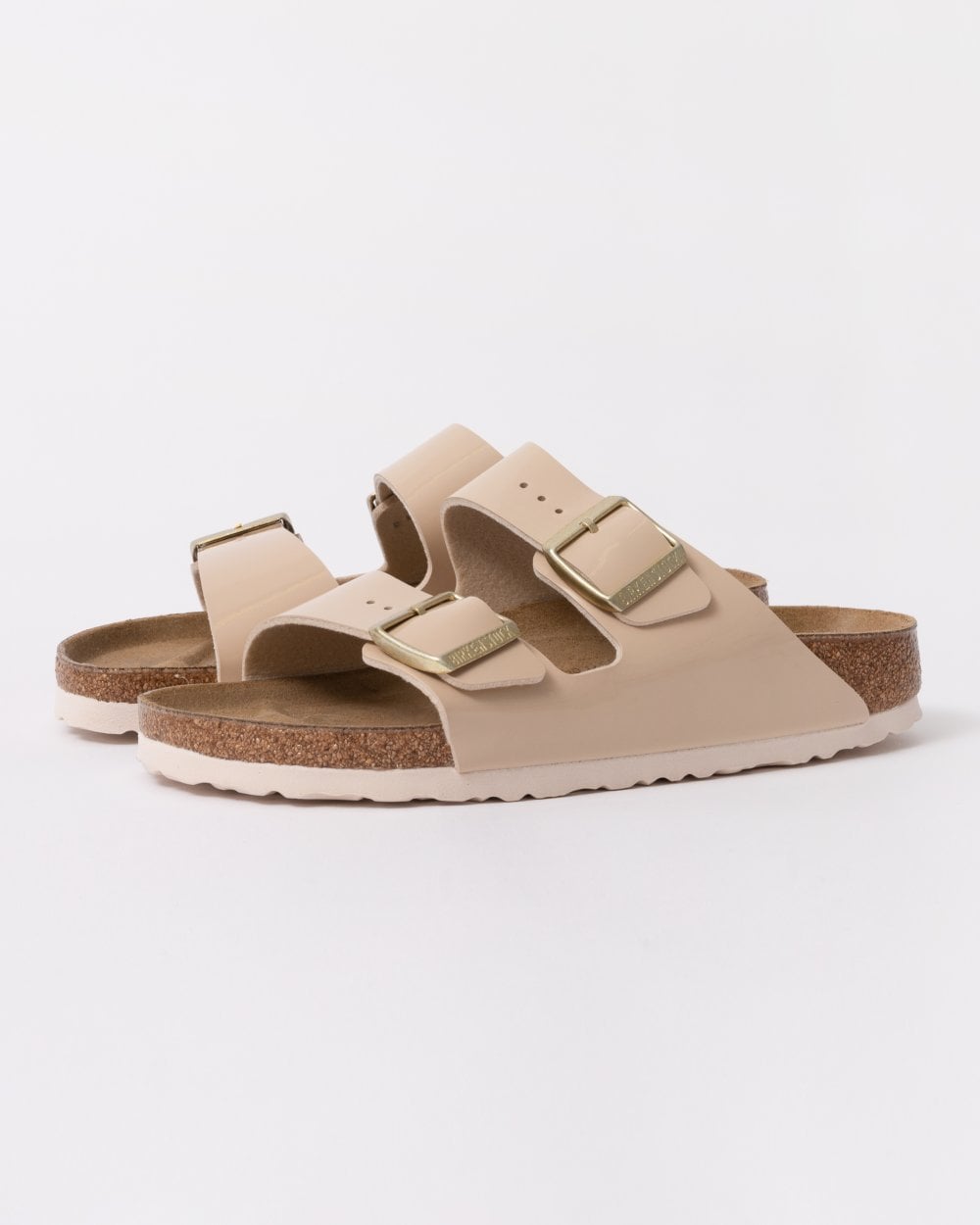 Birkenstock Arizona Birko-Flor Patent Womens Sandals - Sand